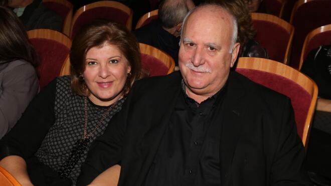 Ο Γιώργος Παπαδάκης με τη σύζυγό του, Τίνα Παπαδέλη