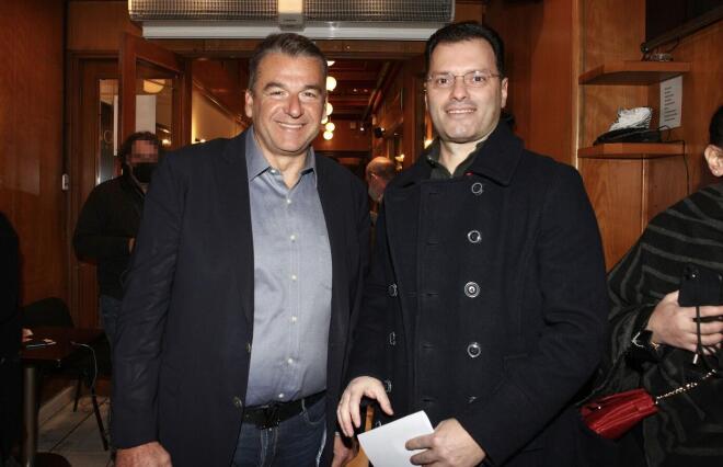 Ο Γιώργος Λιάγκας με τον Τάσο Τεργιάκη
