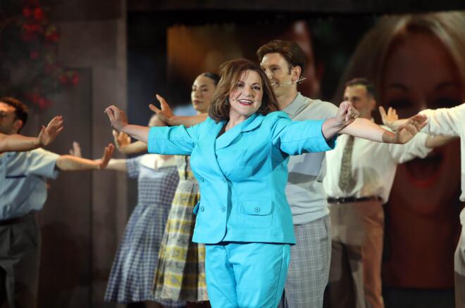 Η Βίκυ Σταυροπούλου στην πρεμιέρα "Μάλιστα κύριε Ζαμπέτα", τον Ιούνιο του 2025/ NDP ΕΛΛΗ ΠΟΥΠΟΥΛΙΔΟΥ