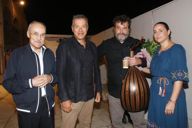 Γιάννης Ξυλούρης, Σταύρος Θεοδωράκης, Λάμπης Ξυλούρης & Ελευθερία Ξυλούρη στο Ηρώδειο το 2022