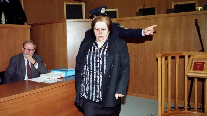 Η Μαρία Σαμπανιώτη την ημέρα της δίκης της / Φωτογραφία: eurokinissi