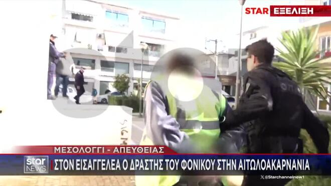 Ο δράστης της δολοφονίας στο Αγρίνιο προσερχόμενος στον εισαγγελέα
