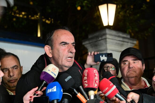 O πρόεδρος της Αγροτικής Ομοσπονδίας Αγροτικών Συλλόγων Λάρισας, Ρίζος Μαρούδας, έπειτα από τη συνάντηση στο Μέγαρο Μαξίμου με τον Πρωθυπουργό