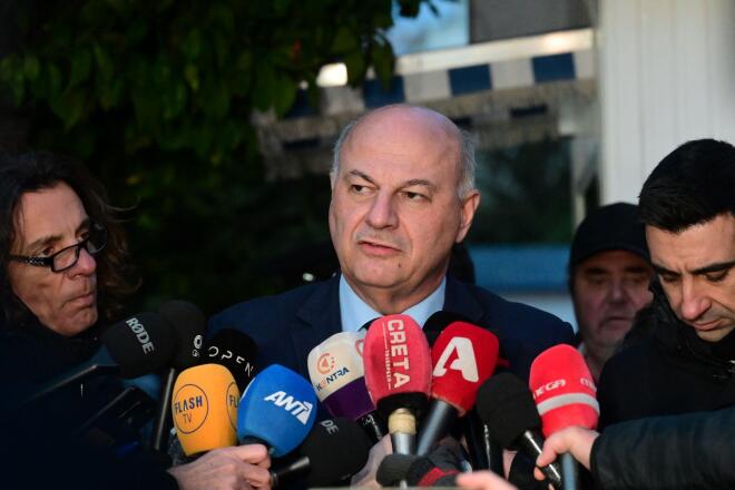 Ο Υπουργός Αγροτικής Ανάπτυξης Κώστας Τσιάρας μετά τη συνάντηση αγροτών με τον πρωθυπουργό στο Μέγαρο Μαξίμου   