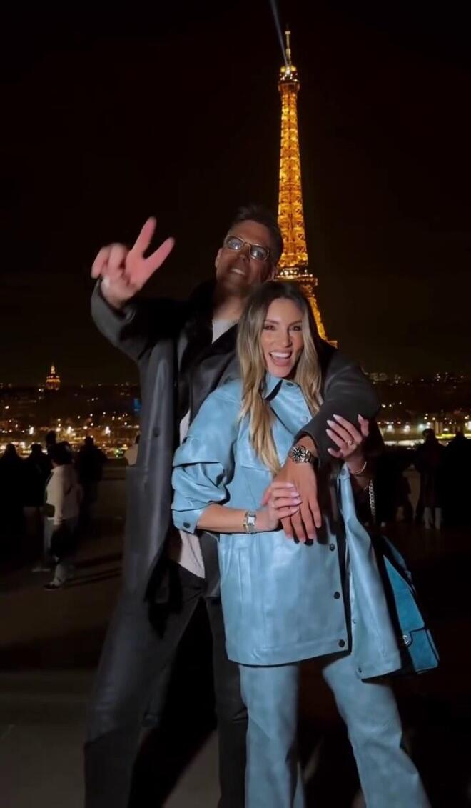 Μπρούνο Τσερέλα & Αθηνά Οικονομάκου με φόντο τον Tour de Eiffel!