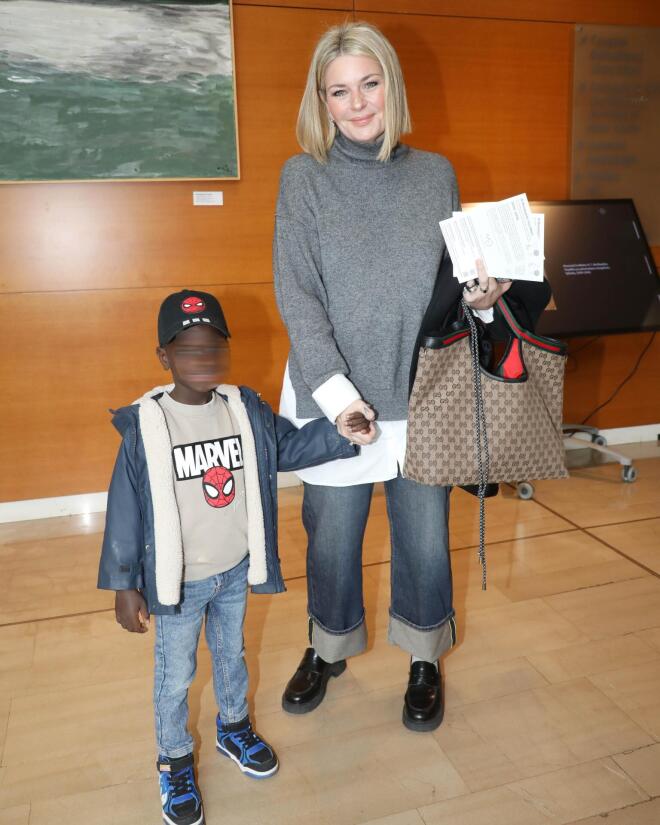 H Ελισάβετ Μουτάφη με τον γιό της, Δημήτρη / Φωτογραφία: NDP