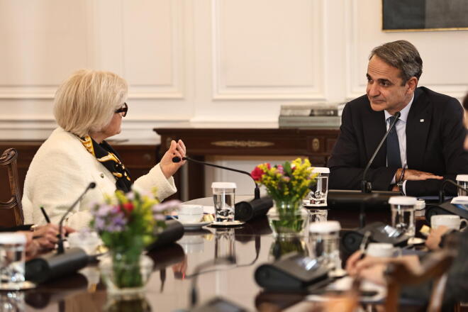 Συνάντηση Μητσοτάκη με τη Γαλλίδα υπουργό Άμυνας στο Μαξίμου