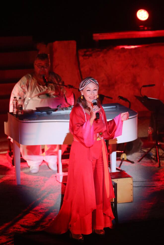 Σταμάτης Κραουνάκης- Λυδία Φωτοπούλου στη συναυλία «Έρως ανίκατε μάχαν» στο Μικρό Θέατρο Αρχαίας Επιδαύρο, τον Αύγουστο του 2023/ NDP ΕΛΛΗ ΠΟΥΠΟΥΛΙΔΟΥ