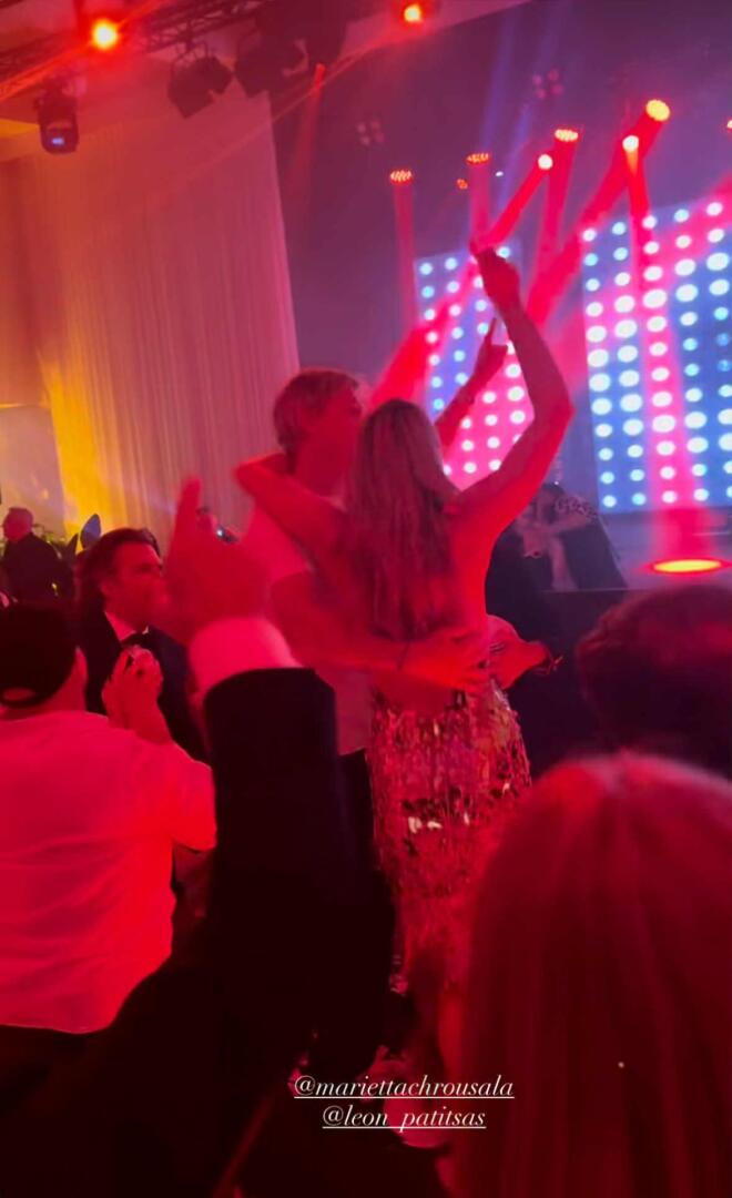 Ο χορός του Λέοντα Πατίτσα και της Μαριέττας Χρουσαλά στο πάρτι γενεθλίων για τα 50 χρόνια του Λέοντα Πατίτσα/ instagram