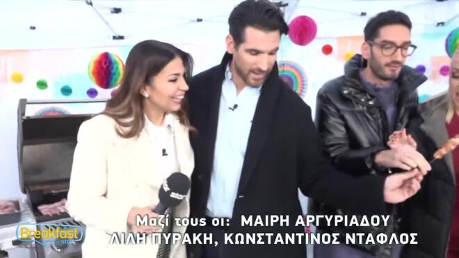 Ο Ετεοκλής Παύλου κέρασε σουβλάκια τους συνεργάτες του