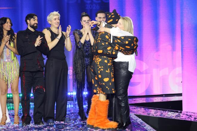 Ο Akylas με τη μητέρα του στη σκηνή του ελληνικού τελικού της Eurovision 2026 / NDP ΑΝΔΡΕΑΣ ΝΙΚΟΛΑΡΕΑΣ