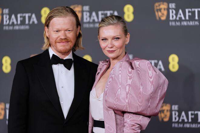 BAFTA 2026: O Jesse Plemons και η Kirsten Dunst/ AP Photo/Alberto Pezzali