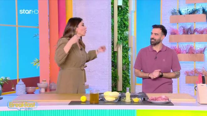 Eλένη Χατζίδου και Γιώργος Ρήγας/ μαγειρική Breakfast@Star