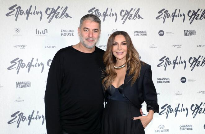 Βασίλης Μπισμπίκης- Δέσποινα Βανδή στην επίσημη προβολή της ταινίας «Σπασμένη φλέβα» του Γιάννη Οικονομίδη/  NDP ΕΛΛΗ ΠΟΥΠΟΥΛΙΔΟΥ