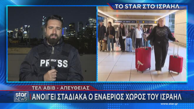 Ανοίγει σταδιακά ο εναέριος χώρος του Ισραήλ  