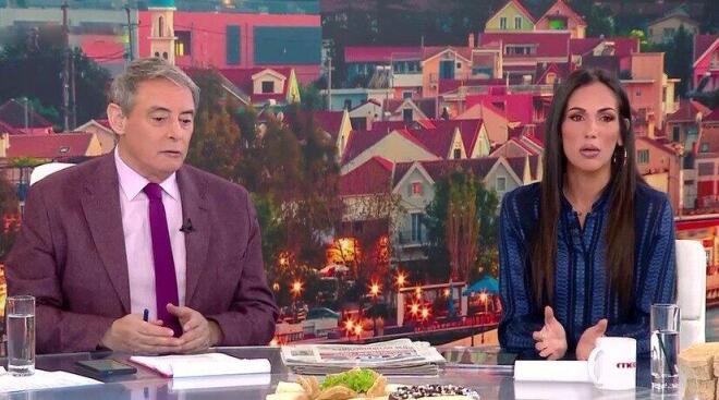 Η Ανθή Βούλγαρη δε σταματάει να... πειράζει τον συμπαρουσιαστή της, Ιορδάνη Χασαπόπουλο