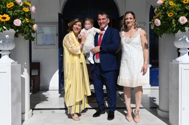 Χριστίνα Παναγουλέα-Πύρρος Δήμας-Αφροδίτη Σκαφίδα με την κόρη τους / NDP PHOTO