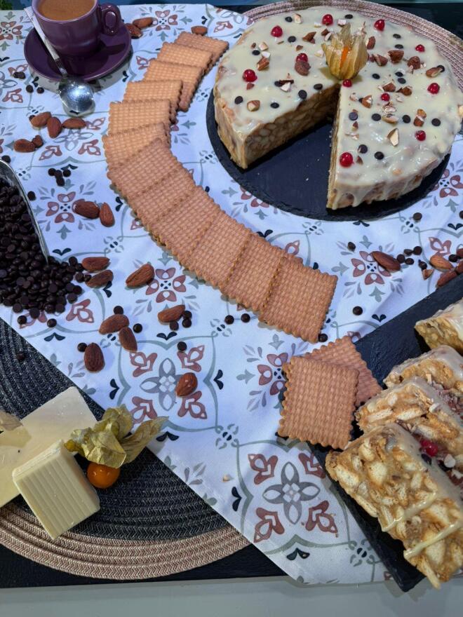 Tούρτα μωσαϊκό με λευκή σοκολάτα/ μαγειρική Breakfast@Star
