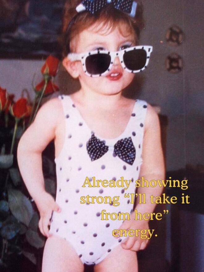 Η Αθηνά Οικονομάκου σε νεαρή ηλικία