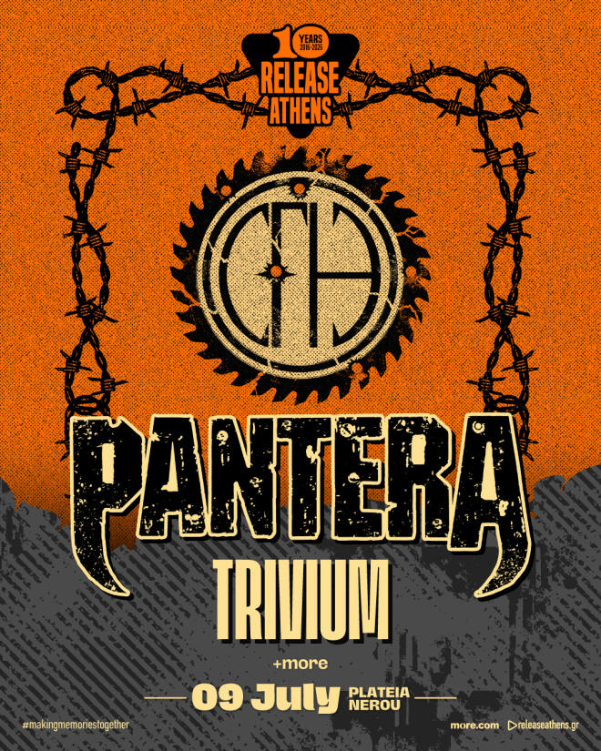 Release Athens 2026: Οι Trivium στην Πλατεία Νερού δίπλα στους Pantera