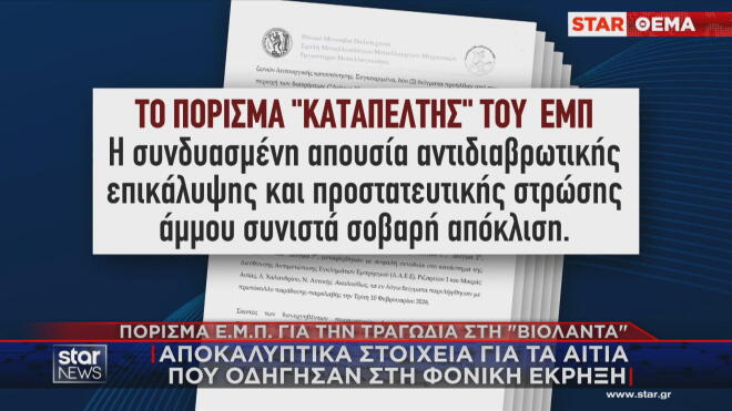Πόρισμα ΕΜΠ για «Βιολάντα» - Αποκαλυπτικά στοιχεία για τα αίτια που οδήγησαν στη φονική έκρηξη
