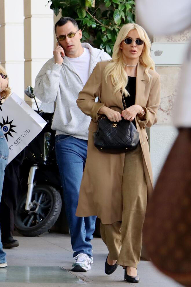 H Κατερίνα Καινούργιου και ο Παναγιώτης Κουτσουμπής/ φωτογραφία από ndpphoto.gr