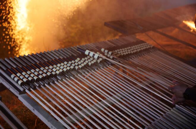 Αυτοσχέδιες ρουκέτες στον Βροντάδου της Χίου, το βράδυ της Ανάστασης του 2025/ ΙΝΤΙΜΕ Αναγνώστου Κων/νο