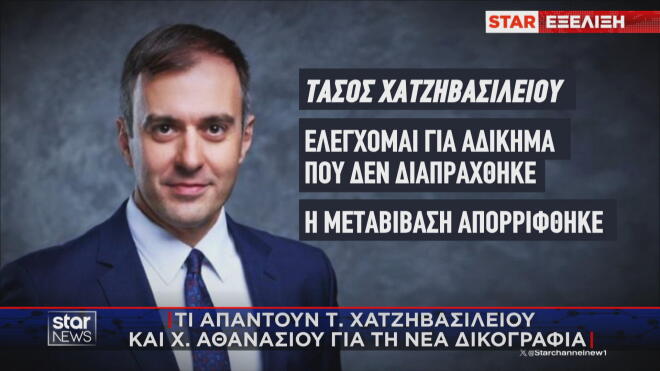 Η απάντηση του Τ. Χατζηβασιλείου για τη δικογραφία 