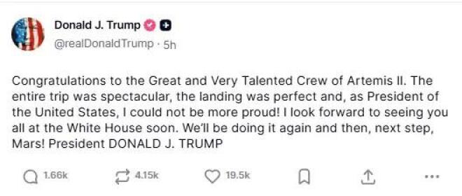 Άρτεμις ΙΙ: Επέστρεψαν στη Γη οι τέσσερις αστροναύτες