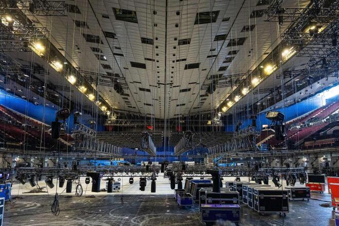 Eurovision 2026: Ξεκίνησε η κατασκευή της σκηνής στο Wiener Stadthalle