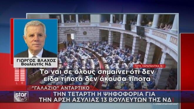 Βουλευτής ΝΔ Γ. Βλάχος για την πρόταση άρσης ασυλίας και για τους 13 βουλευτές της ΝΔ  