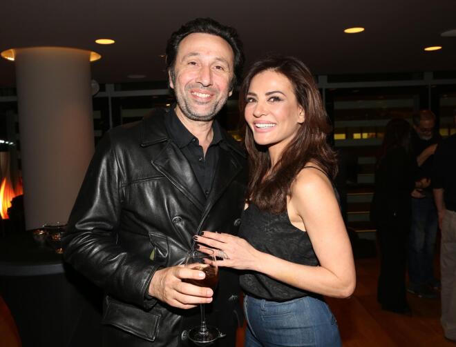 Ο Ρένος Χαραλαμπίδης με τη φίλη και συνάδελφό του, Δήμητρα Ματσούκα 