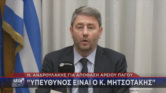 Ανδρουλάκης: Υπεύθυνος είναι ο κ. Μητσοτάκης 