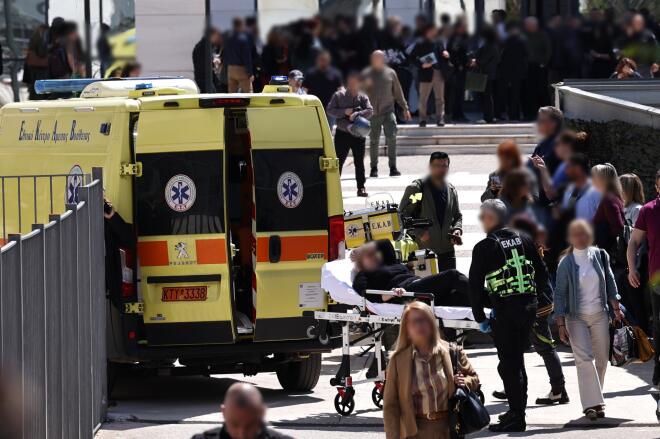 Στιγμιότυπο έξω από το Πρωτοδικείο στη Λουκάρεως, μετά την επίθεση του 89χρονου ενόπλου/ INTIME Λιάκος Γιάννης