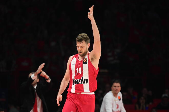 Ολυμπιακός: Στιγμιότυπο από την αναμέτρηση με τη Μονακό στο ΣΕΦ για τα playoffs της Euroleague/ Εurokinissi