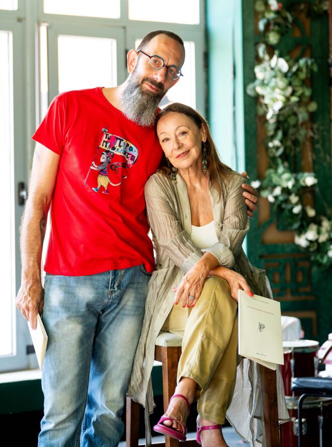 Ο Γιάννης Τσαμαντάκης με τη Λυδία Φωτοπούλου