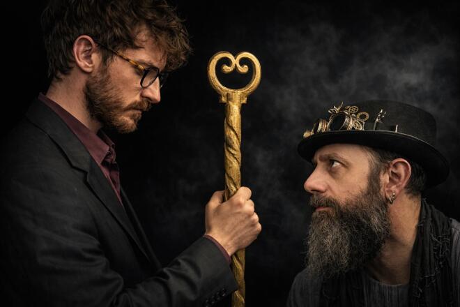 Φοίβος Παπακώστας και Γιάννης Τσαμαντάκης