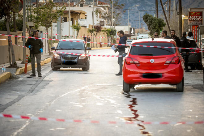 Το σημείο της δολοφονίας του 20χρονου στο Ηράκλειο - Eurokinissi