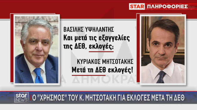 Ο διάλογος Υψηλάντη - Μητσοτάκη για εκλογές μετά τη ΔΕΘ 