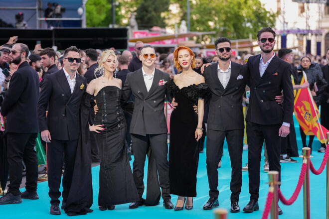 Ο Satoshi στο Τιρκουάζ Χαλί της Eurovision 2026 με την αποστολή της Μολδαβίας / AP Images - Martin Meissner
