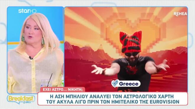 Άση Μπήλιου: Τι δείχνει ο αστρολογικός χάρτης του Akyla για τη Eurovision