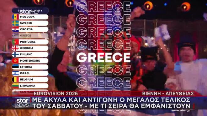 Εurovision 2026: Με τι σειρά θα εμφανιστούν ο Akylas και η Αντιγόνη