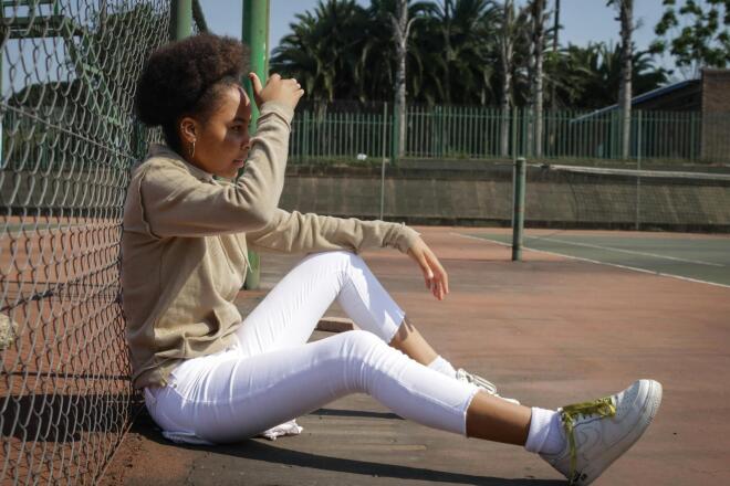 white jeans