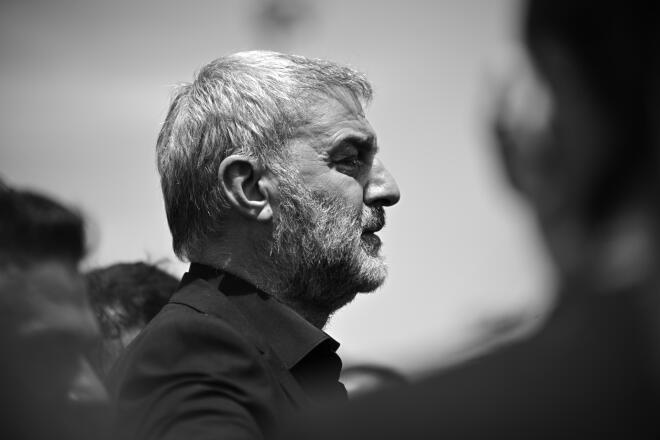 O Tραϊανός Δέλλας στην κηδεία της συζύγου του, Γωγώς Μαστροκώστας/ Eurokinissi Klodian Lato