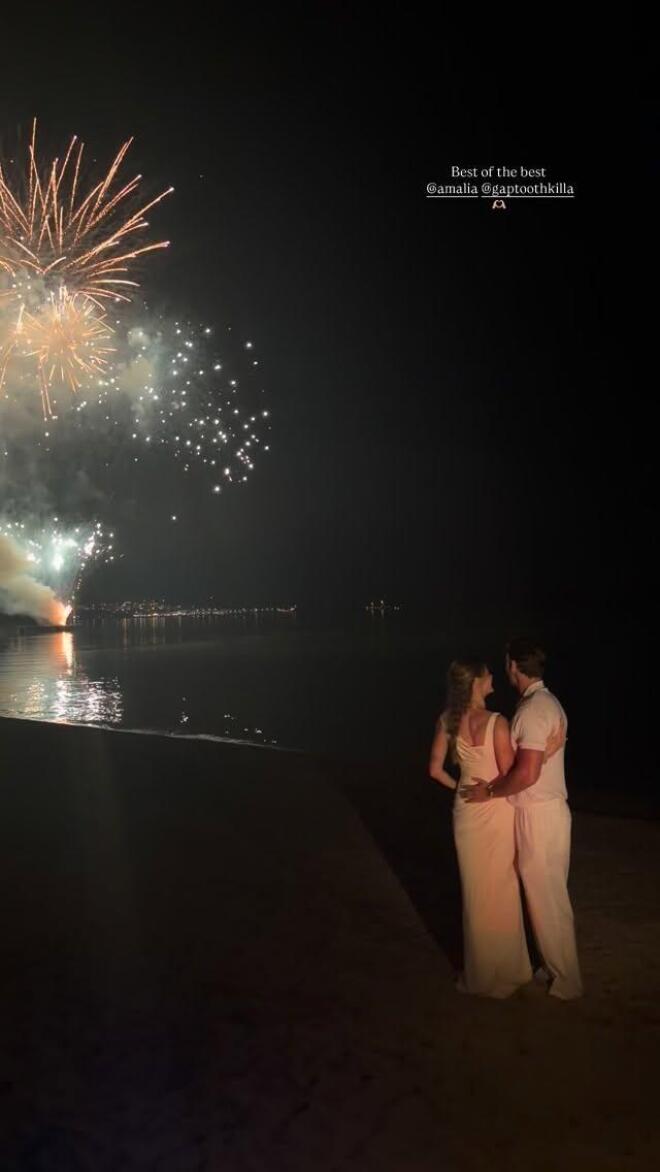 Αμαλία Κωστοπούλου - Τζέικ Μέντγουελ: To beach party πριν τον γάμο τους!