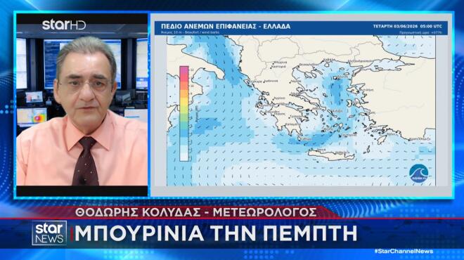 Ανεβαίνει ο υδράργυρος σε όλη τη χώρα ανέφερε ο Θοδωρής Κολυδάς 