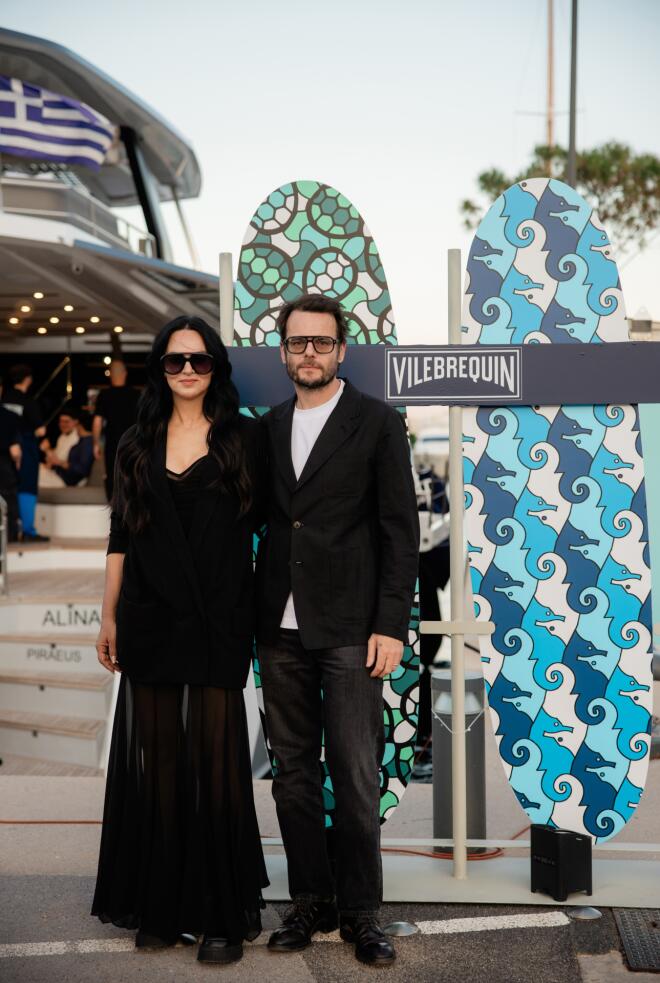 Ζενεβιέβ Μαζαρί με τον σύζυγό της, Βασίλη Καρύδη/ studio panoulis