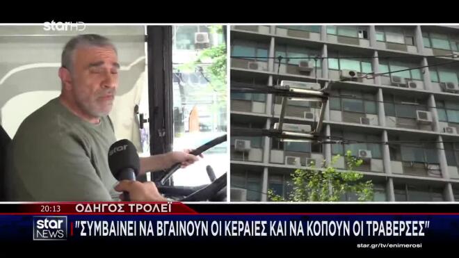 Στην αυτοψία του Star εντοπίστηκαν και άλλα προβλήματα που έχουν οδηγήσει σε ακινητοποίηση τρόλεϊ, όπως τα κλαδιά που έχουν καλύψει τις γραμμές ηλεκτροδότησης.