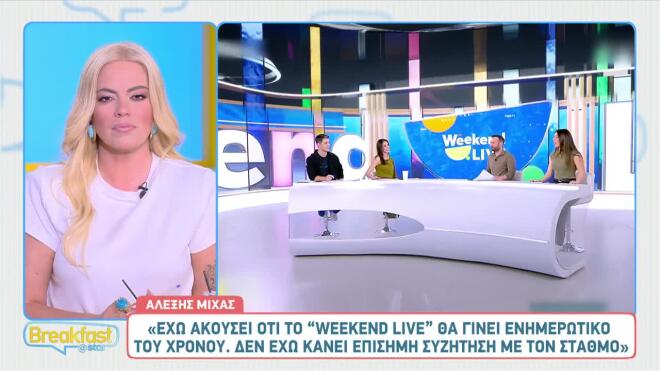Αλέξης Μίχας: Τι αποκάλυψε για τις αλλαγές στις εκπομπές του Σαββατοκύριακου