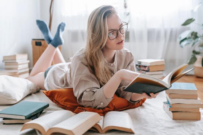 reading books